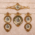 طقم معلقات جدارية ملكية Royal Bronze Mounted Porcelain Wall Plaques